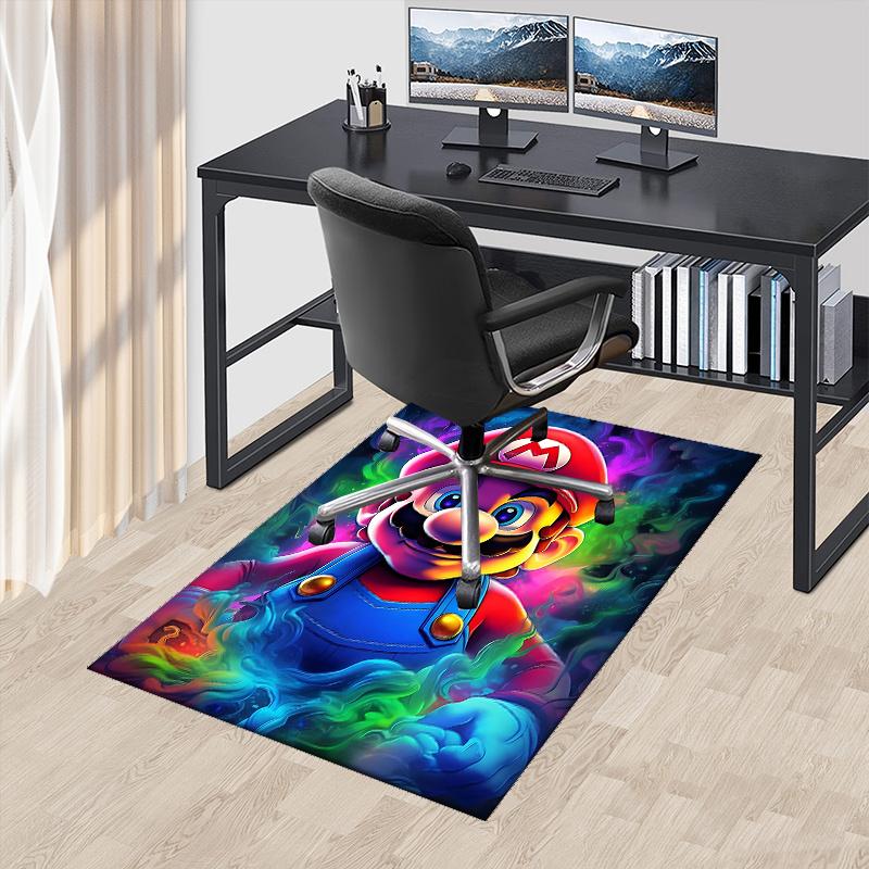 

1pc Super Mario Office Carpet Non Slip Rug with Anime Cartoon Design for Festive Gifts, Suitable for Home Decor, Living Room, Bedroom, Gaming 60cm by 90cm