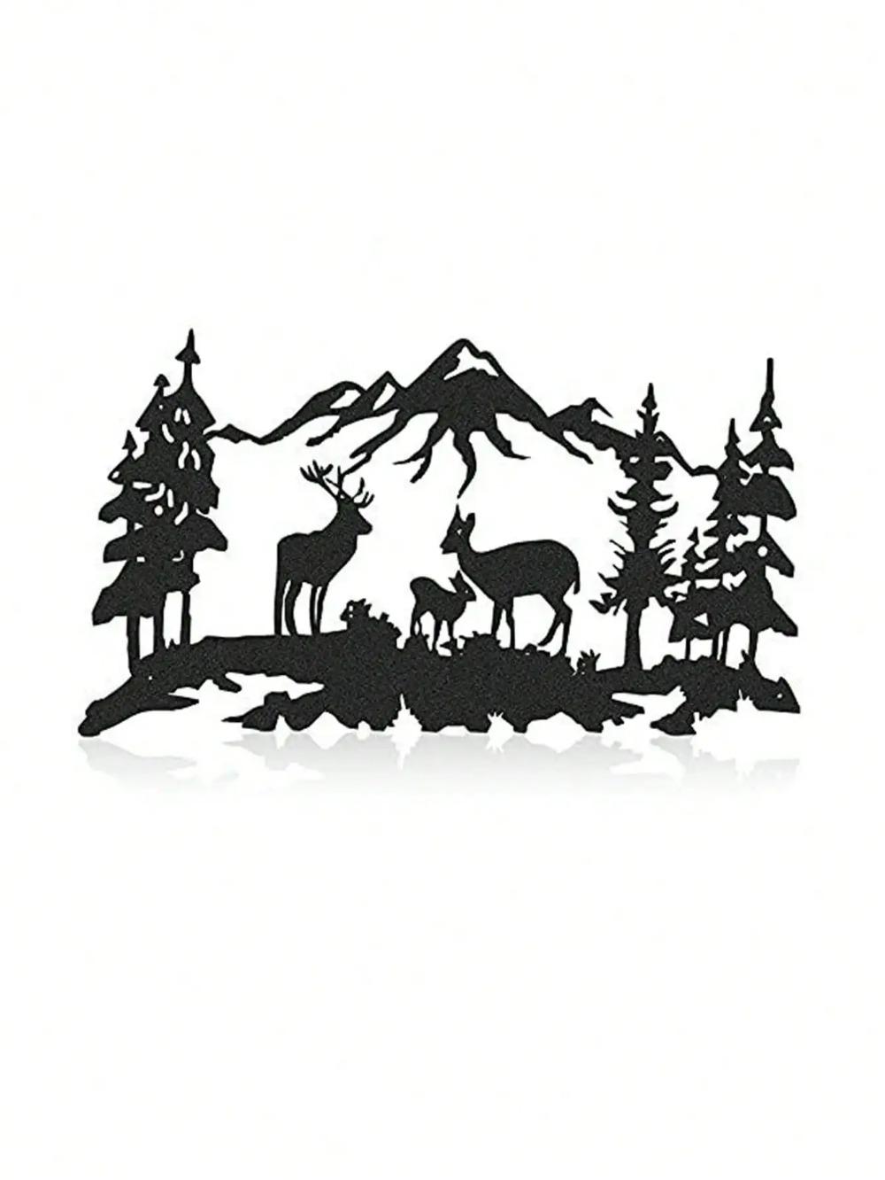 Лазерная резка знаков оленей или медведей для декора домика — фото 5