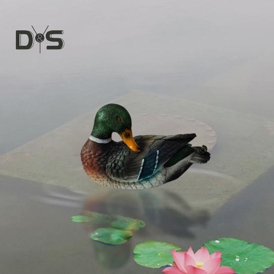 Schwimmende Entenskulptur, Entenstatue aus Kunstharz, Dekoration für Gartenteich und Pool, schwimmende Ente, Outdoor-Ornament, Geschenk für Naturliebhaber