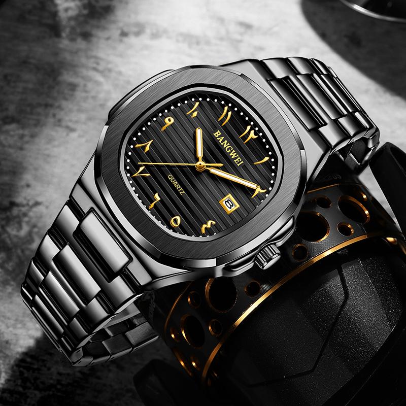 New Luxury Watch For Man Waterproof Luminous Date Stainless Steel Men Watch Casual Quartz Men's Watches Male Clock+BOX
