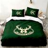Milwaukee Bucks 3pc Set Perfect for Bedroom Use Comfortable Bedding Set Includes a Duvet Cover and Two Pillowcases Ideal Birthday or Christmas Gift