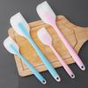 Soft Silicone Spatula Food-Grade Heat-Resistant Cooking Baking Tool Flexible Curved Head Spatula Fits Pots Bowls Non-Stick Safe Kitchen Utensil