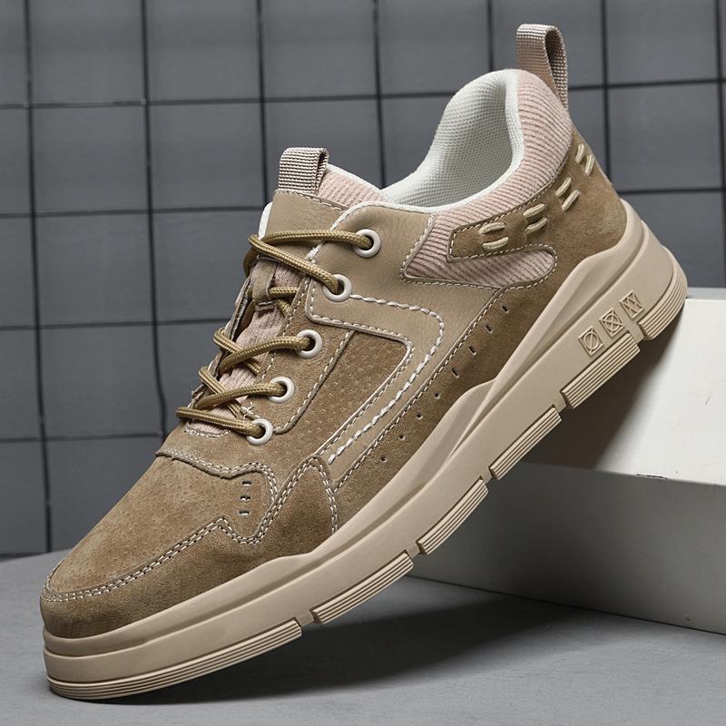 High Quality Brand Men's Oxford Shoes Thick Soled Wear-resistant Men's Leather Casual Shoes Lace Up Hiking Shoes Anti Slip