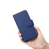 2in1 Leather Flip Case iPhone 14 Pro Anti-rfid Wallet Case Blue