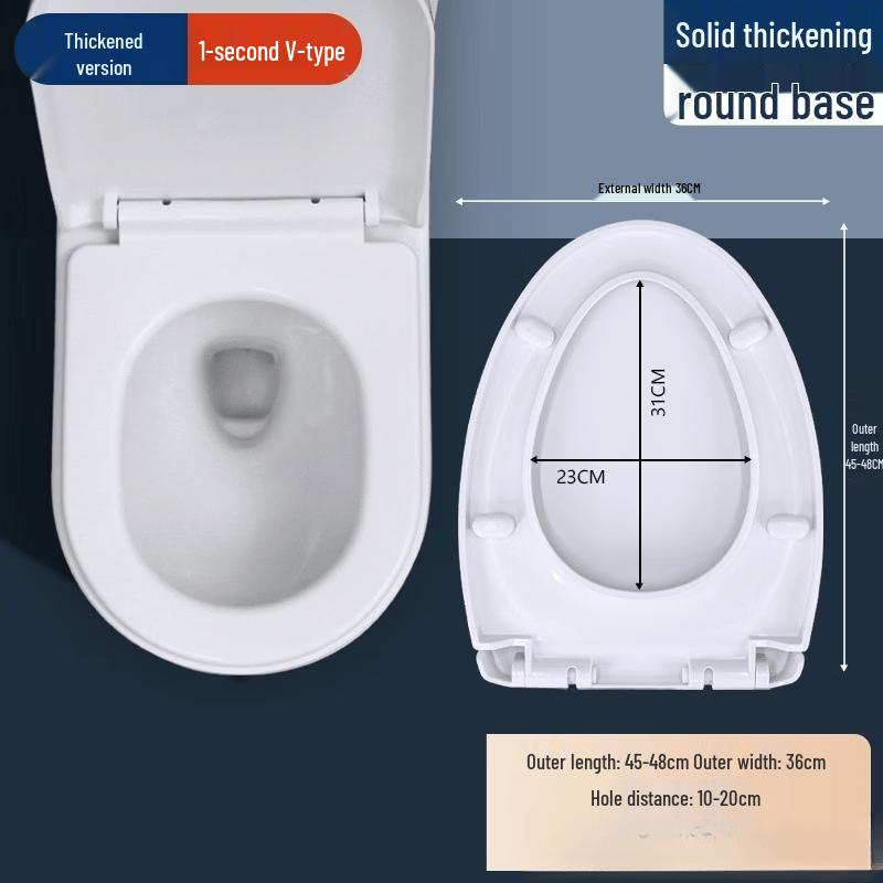 

MDNG Thickened V-Shape Slow-Close Replacement Toilet Seat Cover (2-Pack)