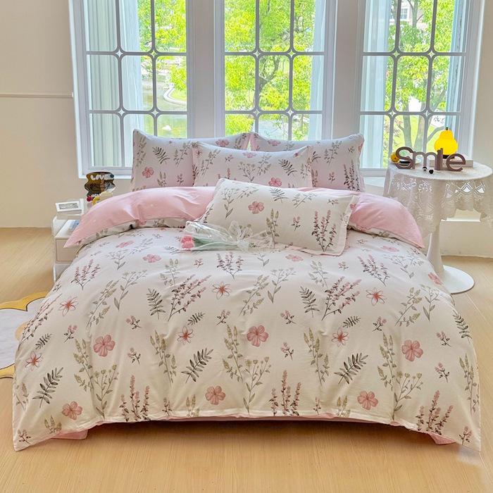 2025 Fresh Print All-Cotton Four-Piece Dorm Set