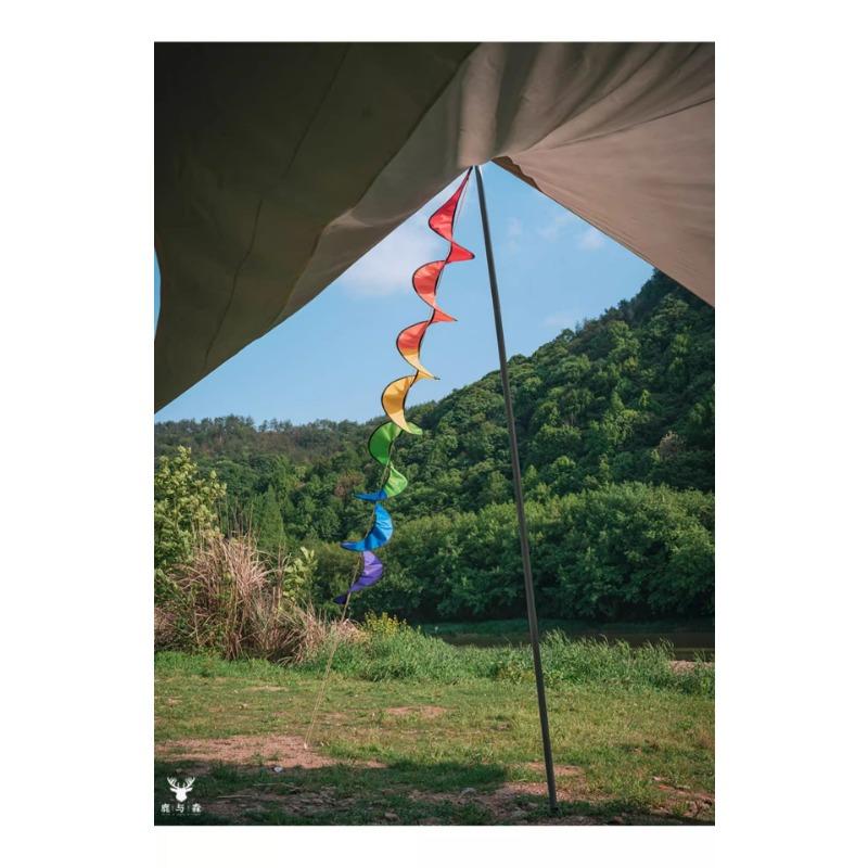 Colorful Wind Windsock Warning Flag For Outdoor Camping Tent Awning Anti Trip Decoration