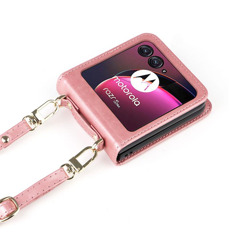 

Чохол для телефону Wallet Crossbody зі шнурком для Motorola Moto Razr 40 Ultra Moto Razr Plus, шкіряна захисна кришка Moto Razr 40 Ultra
