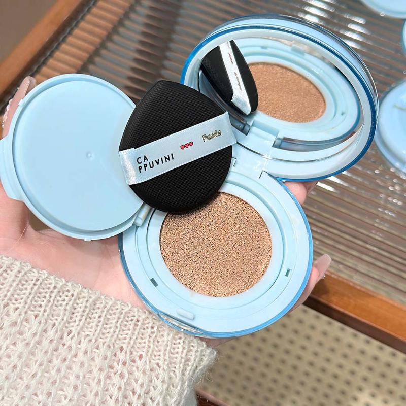 Cappuvini Matte Silky Moisturizing Concealer Air Cushion Natural Makeup Holding Water Resistant Cream Cushion Skin Foundation