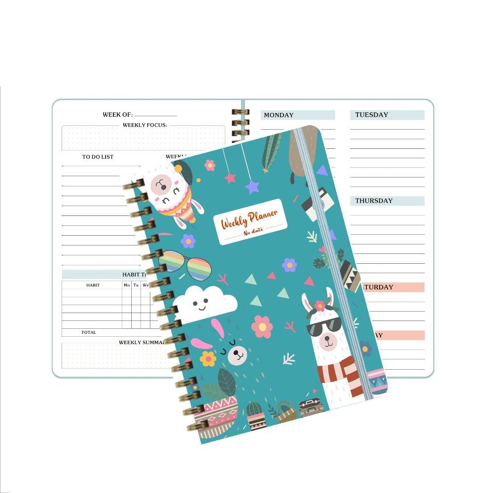 Planner Reminder Weekly Schedule Book A5 Coil Notebook High Quality Weekly Planner School