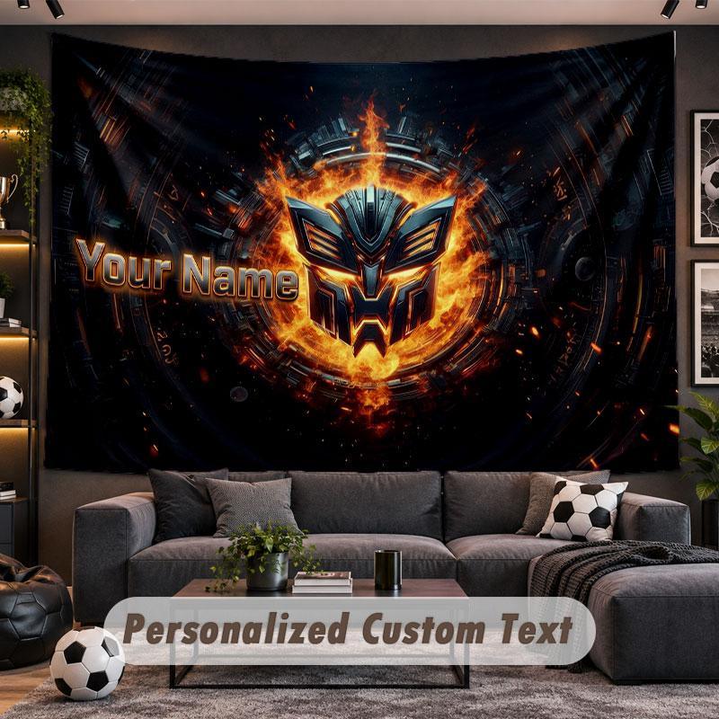 Wall Hanging Tapestry Custom NameTransformers Pattern Personalized Printed Fabric Wall Decor