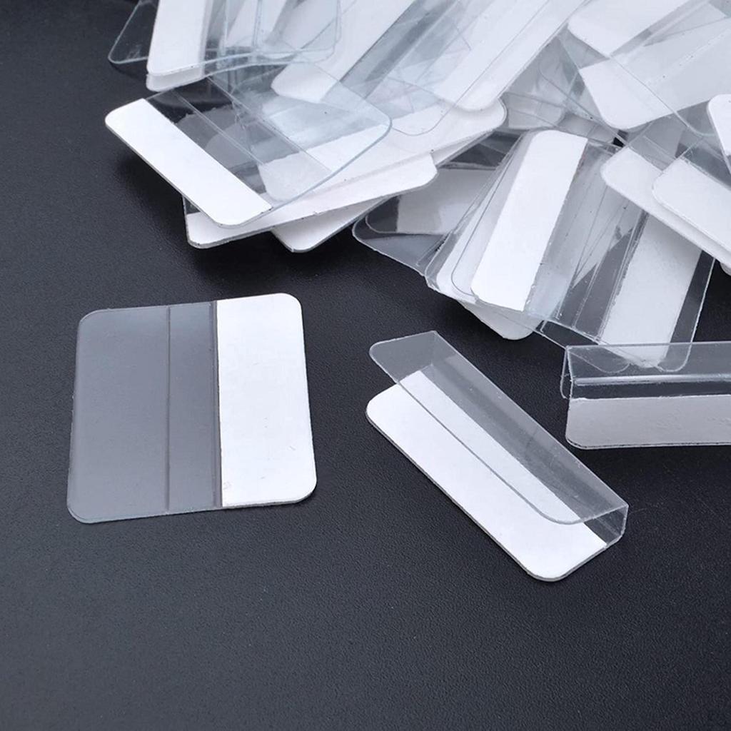 100x Earring Card Adapter Jewelry Display Clear Adhesive Lip for Necklace