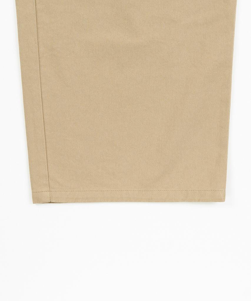 TOFFEE [Summer Special Fabric] Curved Wide Cotton Pants (Beige)