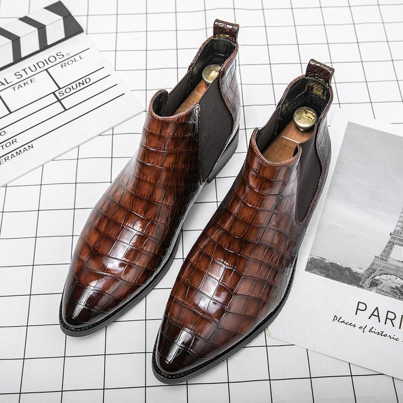 Retro Men Chelsea Boots Fashion Comfortable Ankle Boots For Men Shoes