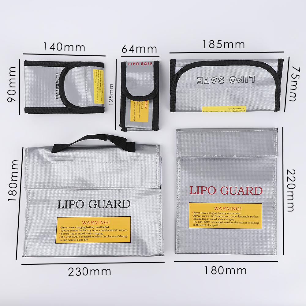 1Pc Silver RC LiPo Battery Safety Bag Fireproof Waterproof Explosion-proof Guard Charge Sack Practical Charging Protection
