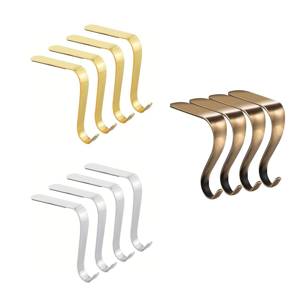 Iron Stocking Holders Fireplace Hangers Adjustable Metal Hooks Christmas Ornament Accessories for Holiday Tabletop