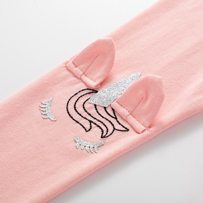 Legginsy dla dziewczynek we wzór jednorożca 2023 - odzież wiosenno-jesienna w stylu europejskim i amerykańskim