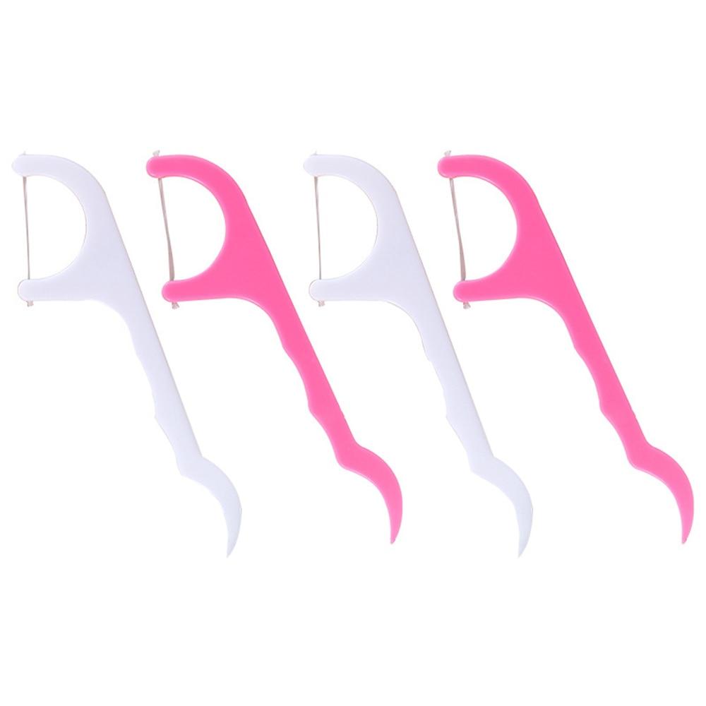 40pcs/box  Dental Floss Dental Cleaning Tooth Stick 7.5cm Floss Pick Interdental Brush Dental Flosser Teeth Cleansing Tools