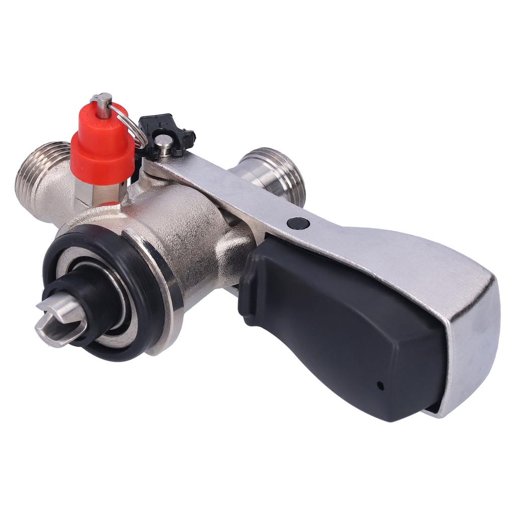 Beer Coupler Dispenser S Type Beverage Keg Connector with Exhaust Valve G5 8 Male Thread