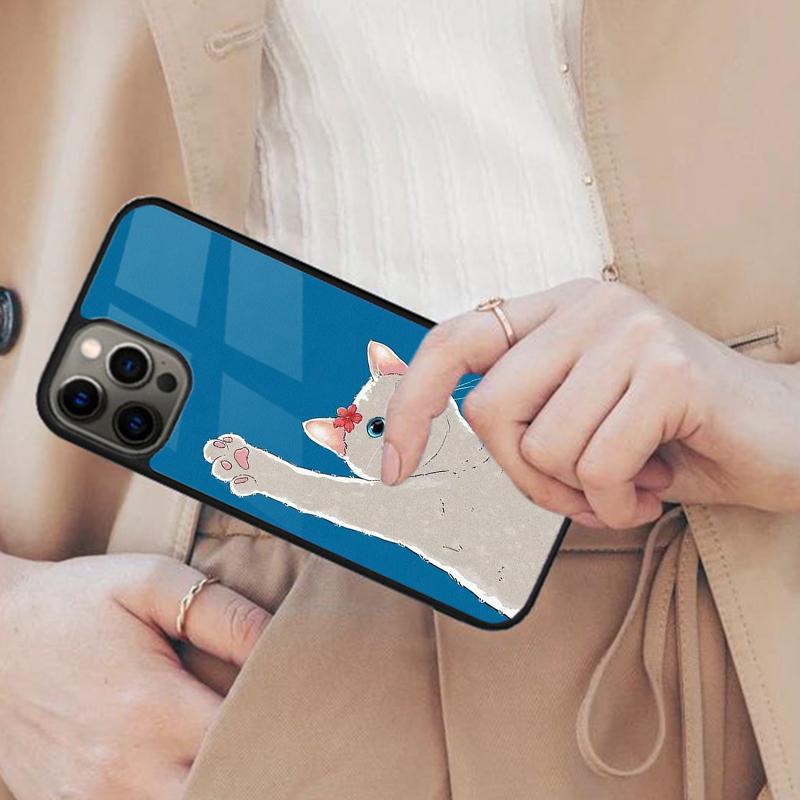 Cartoon Cute Cat Magnetic Phone Case For APPLE iPhone 17 Air 16 14 13 12 Pro Max 15 Plus Wireless Charge With MagSafe Cover