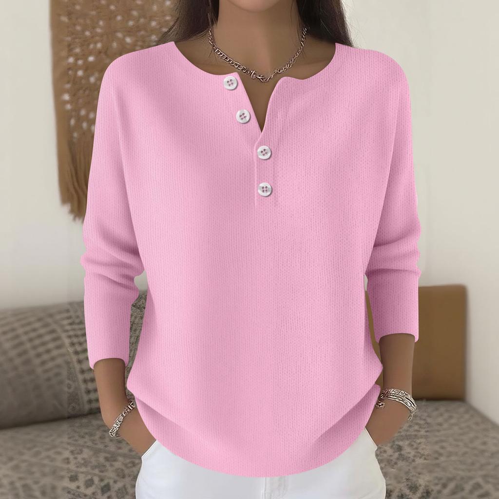 Women's Fashion Long Sleeve Christmas Snowflake Print Top Elegant Casual Top