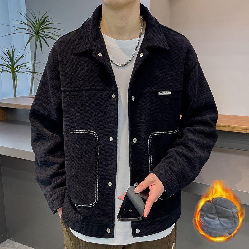 

Куртка мужская осенне-зимняя новая модная мужская универсальная куртка с лацканами мужской топ 4XL