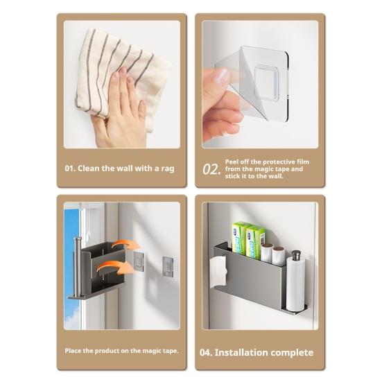 Küchenschranktür Aufbewahrungsbox Ohne Bohren Metall Über Schranktür Kleinteile Organizer für Kleiderschrank Badezimmer