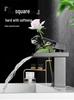 Stainless Steel Waterfall Faucet for Bathroom Countertop - Hot & Cold Basin