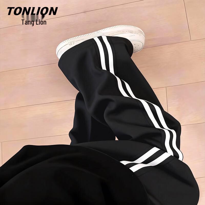 Женские полосатые повседневные брюки широкого кроя TonLion M