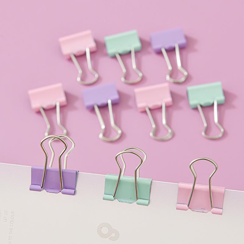 Macaron Color Mini Stapler Set with Paper Clips, Gel Pen & Binder Clips