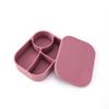 Color Kids 1 Peça Lancheira Silicone 4 Compartimentos Sem BPA Segura para Micro-ondas e Lava-louças à Prova de Vazamento Essenciais para Alimentação Bento