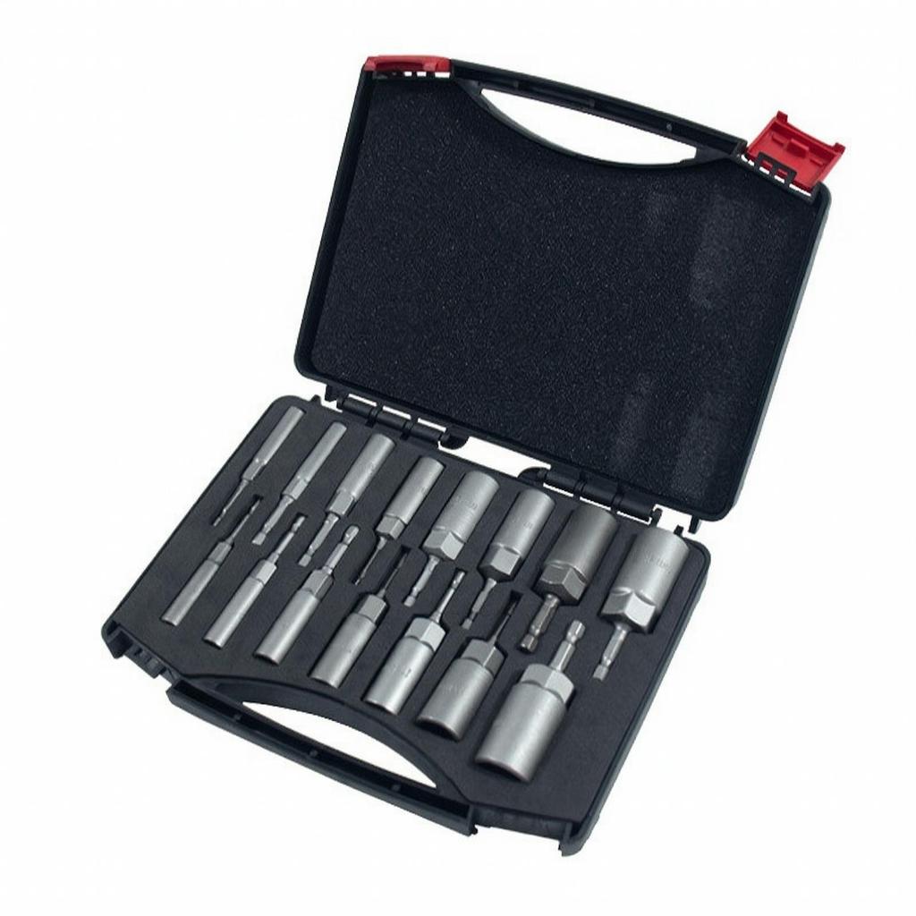 15 Pieces Deep Hexagonal Socket Set Heat-Treated for Mechanics, DIY Enthusiasts