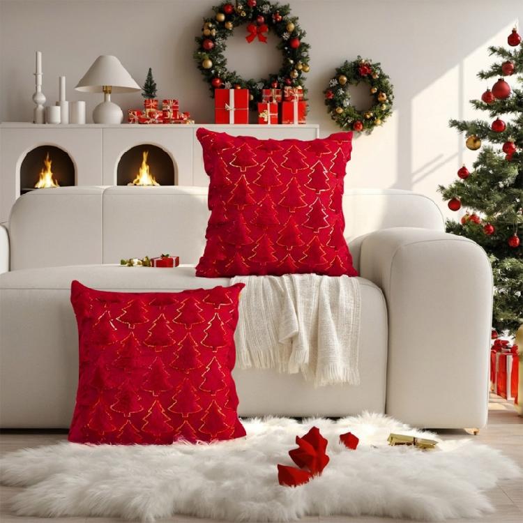 Multipurpose Christmas Pillow Cover Christmas Element Throw Pillows Cover for Home Room Sofa Couch Decoration