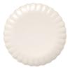 Simple Solid Color Flower-Shaped Frilly Plate High-Value Western Food Plate Ceramic Large Plate Household Round Plate Tableware Plate