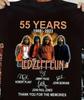LED ZEPPELIN T Shirt WITH AUTOGRAPHS 55TH ANNIVERSARY GOLD & BLACK BRAND NEW