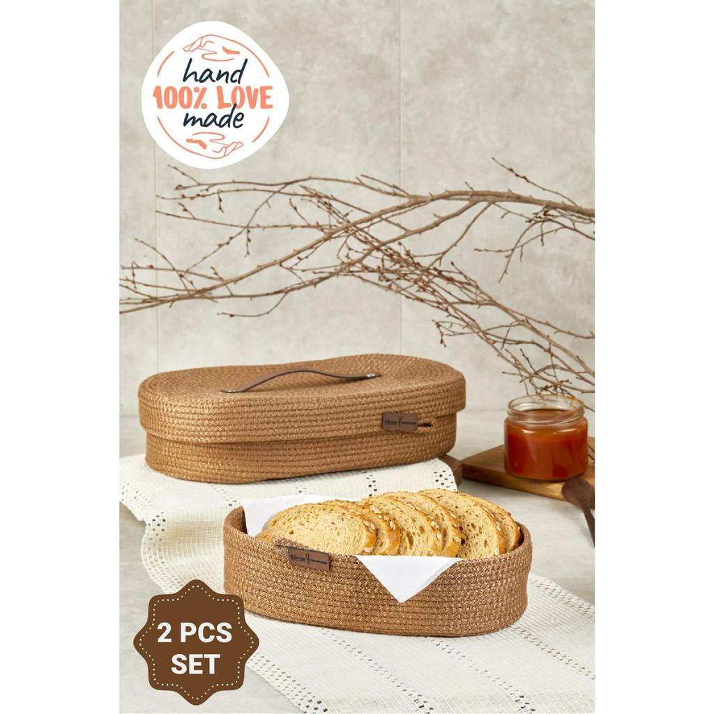 Cheap Jute Basket Knitting Bread Basket Towel Storage Box Bathroom