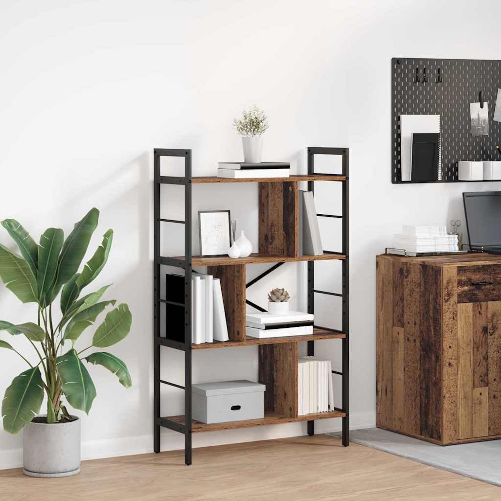 Vintage Wood Bookshelf 75 x 30 x 123.5 cm Engineered Wood