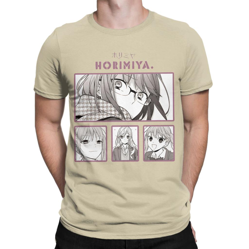 Unisex T-Shirts Hhorimiya Lässige Baumwoll-T-Shirts Kurzarm-T-Shirts Rundhals Kleidung Druck