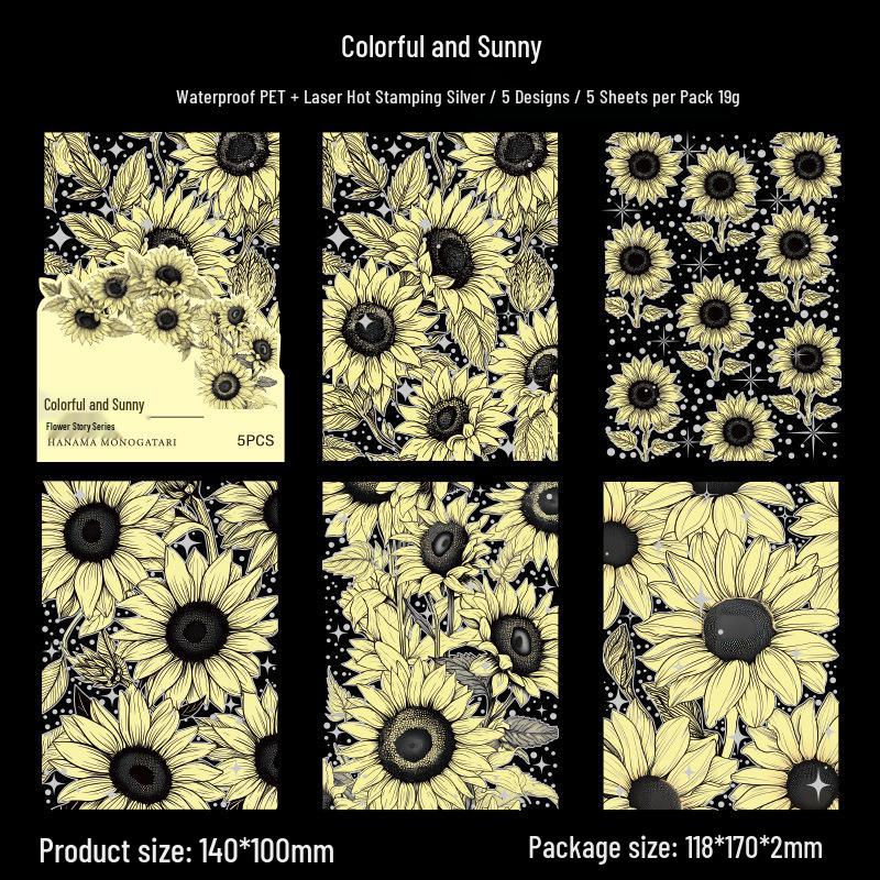 Chengda Retro Flower Garden Waterproof Stickers for Children s DIY Journal