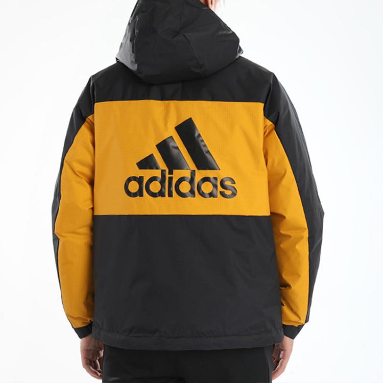 Adidas Colorblock Logo Down Jacket With Hood Men Outerwear Black GF0076