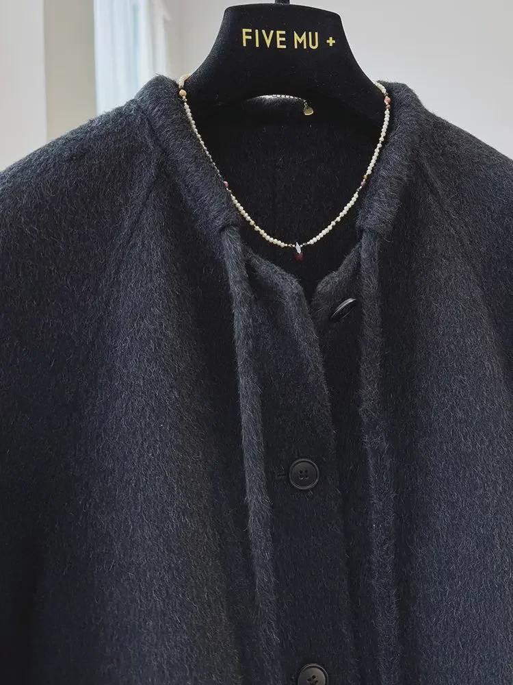 Damenmantel im koreanischen Stil mit Wollmischung - Neue Herbst-/Winterkollektion, Schick & Elegant, Kleine Größe.