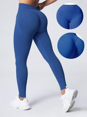 DFYNE Seamless Butt-Lifting Low Waist Yoga Pants - High Elasticity, Non-Slip Fitness Leggings