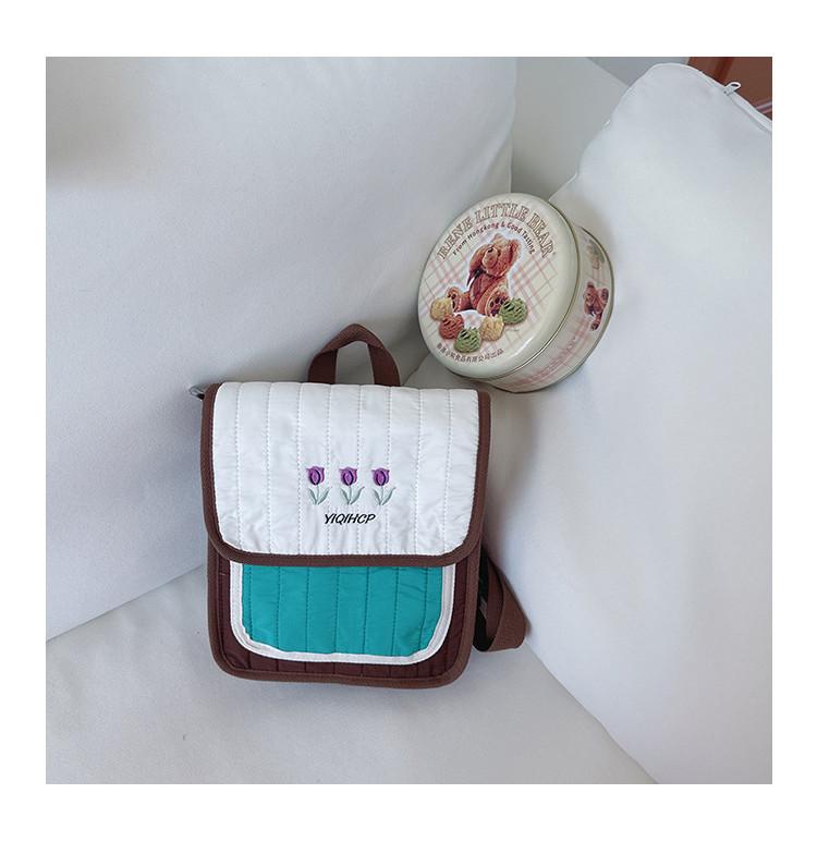 

Trendy Korean Style Fashionable Parent-child Backpack Cute Floral Design Durable Nylon Small