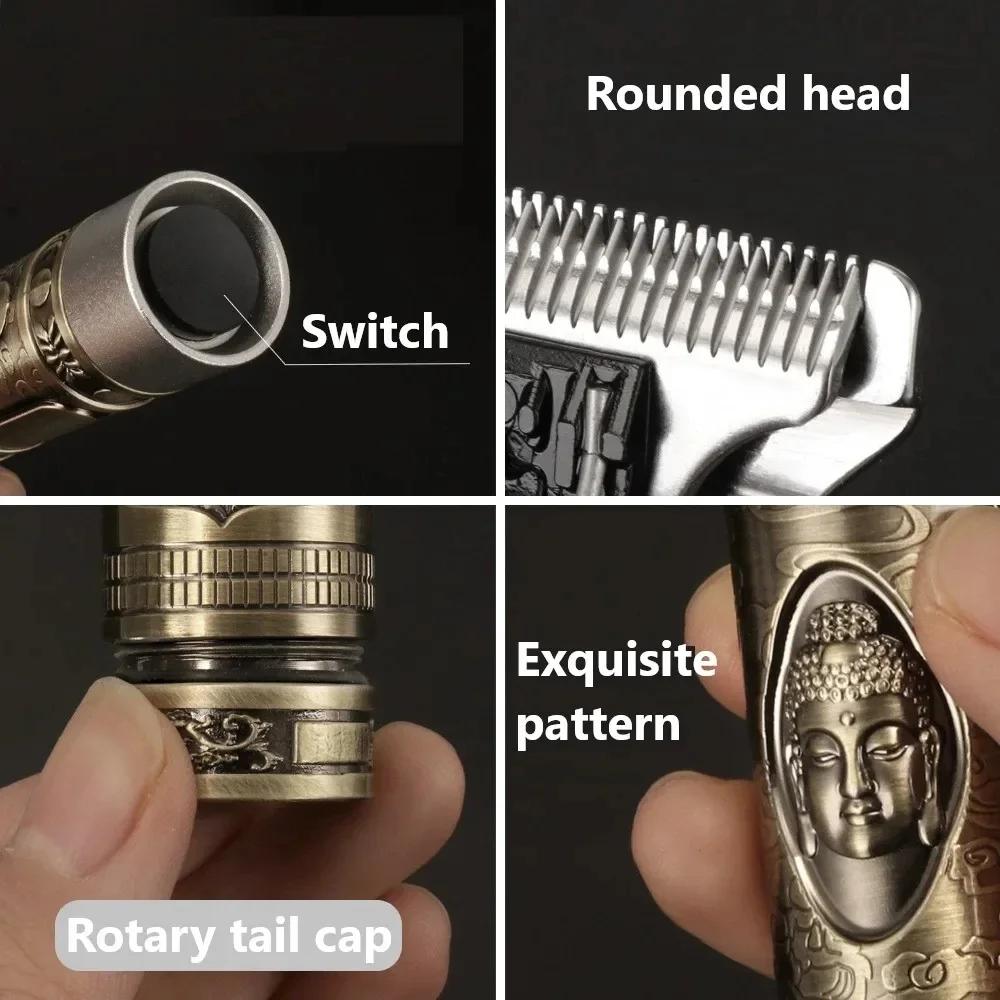 Kemei KM-1974 Professional Hair Clipper Barber Hair Trimmer For Men Retro Buddha Cordless Edge Electric Hair Cutting Machine