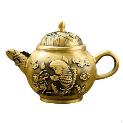 Miniatuur theepot met deksel Getint messing Collector Kwaliteit Ornament voor Verzamelaars, Thee Liefhebbers