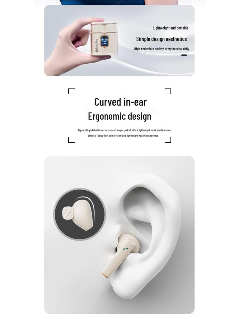 Lenovo Thinkplus XT56 Bluetooth Earphones: Long Battery, In-Ear, Digital Display TWS, Hot-Selling Wireless.