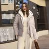 Imitation Mink Velvet Fake Two-piece Hooded Splicing Down Cotton Cotton Jacket Winter New Short Bread Jacket