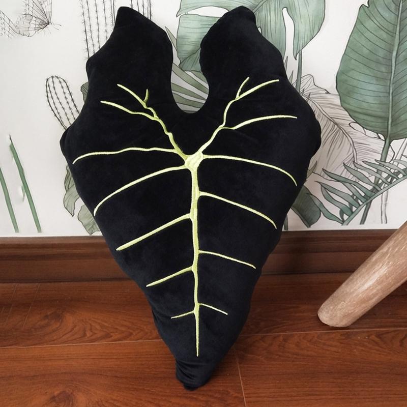 Green Leaf Throw Pillow Sleep Cushion Sofa Gift Present Supplies for Kid Boys Girls Throw Pillows Present