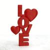 3D-printet Kærlighedsbrev Figur, Rødt KÆRLIGHEDshjerte Skrivebordsudsmykning til Bryllupsdag Indretning, Romantisk Valentinsdag Bordskilt til Soveværelse,
