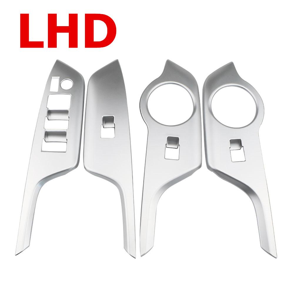 4Pcs ABS Car Window Lift Switch Button Panel Cover Decoration Stikcer Trim for Toyota CHR C-HR 2016- LHD/RHD Accessories